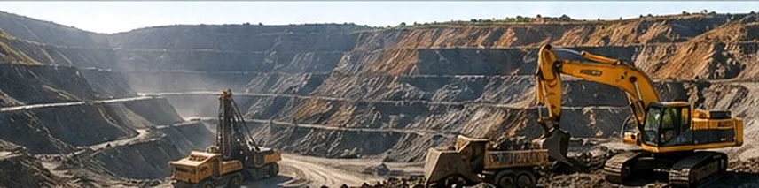 Vue panoramique d'une mine à ciel ouvert en exploitation